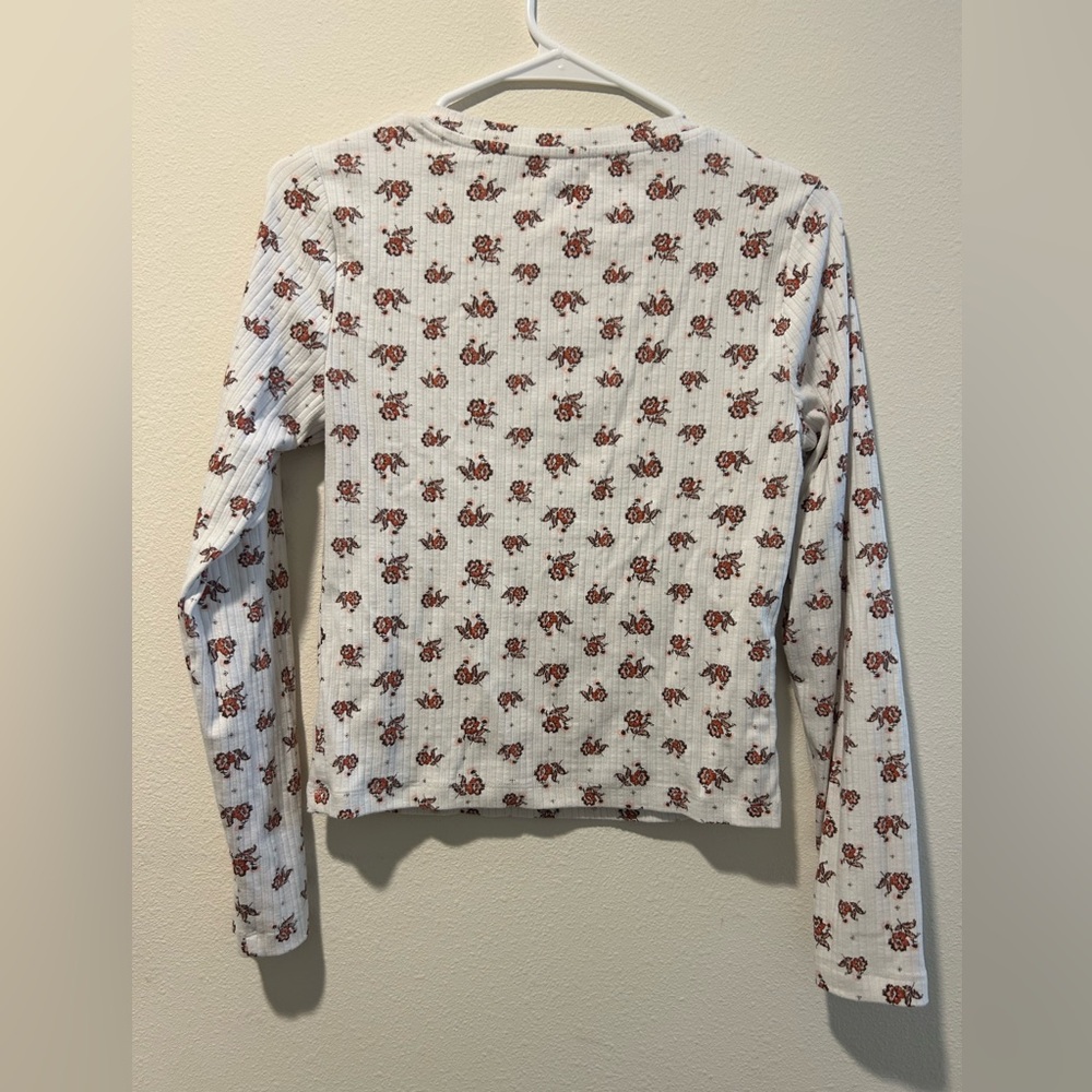 Old Navy Floral Long Sleeve Crop Top M - Picture 6 of 6